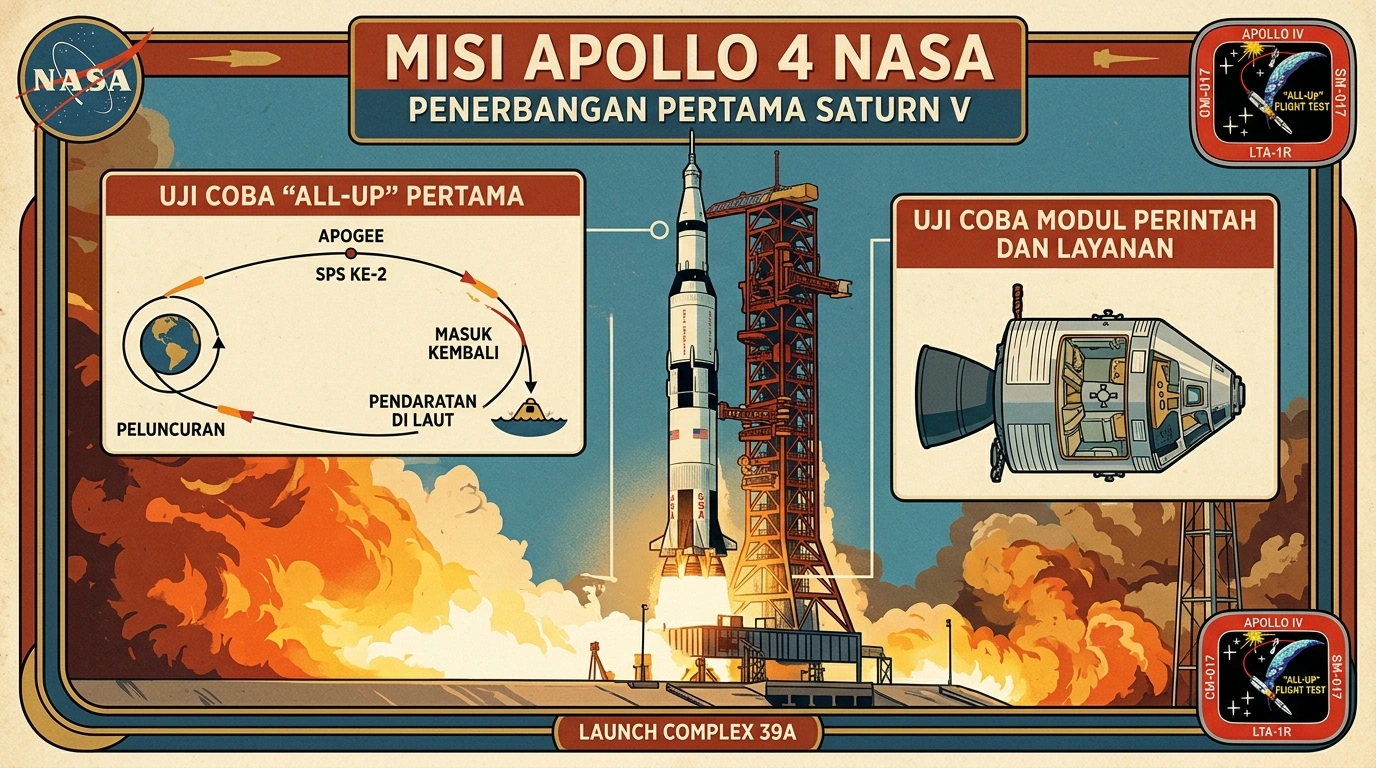 Uji Coba Besar Roket Saturn V yang Menentukan Masa Depan NASA