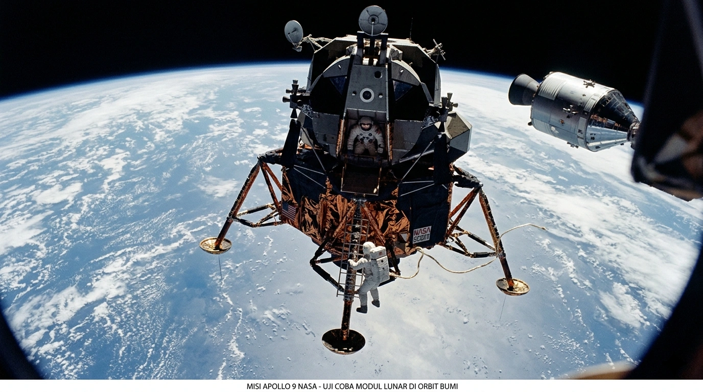 Uji Coba Penting Lunar Module di Orbit Bumi